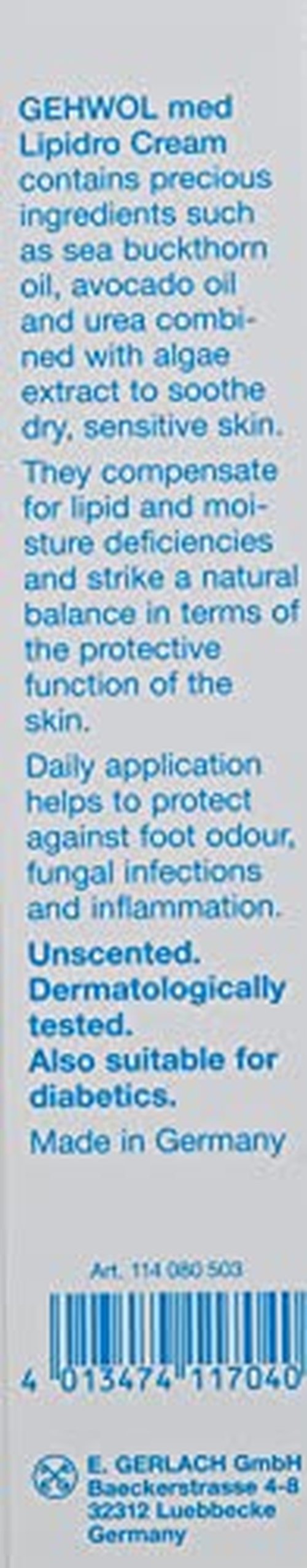 Gehwol Med Lipidro Cream for Unisex, 2.6 Fl Oz (Pack of 1)