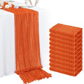 Orange Cheesecloth Table Runner 10 Pack 10FT Rustic Gauze Wedding Party Decor
