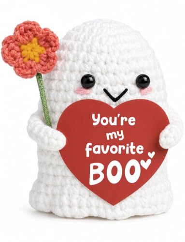 Crochet Ghost Decor - Romantic Halloween Gift for Couples, Keepsake Love Ornament