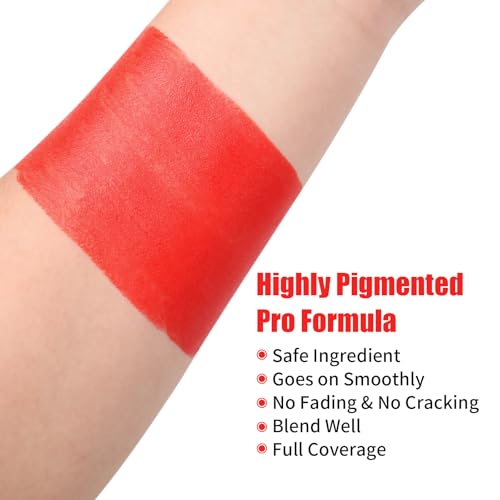 Red Face Paint Stick - Full Coverage, Portable for Halloween & Cosplay