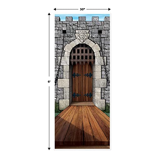 Medieval Castle Door Cover Set - 2 Pack Enchanted Entrance Decorations for Fantasy Parties