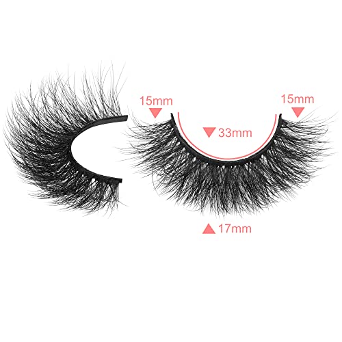 Fuzzy Mink Lashes - 3D Volume False Eyelashes Pack - Handmade, Reusable, Thick Crossed Style - Variation: F- Volume Lashes