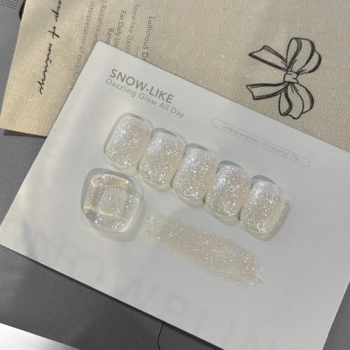 GAOY Glitter Gel Nail Polish Snowblind 16ml Pearl Effect, Long-Lasting