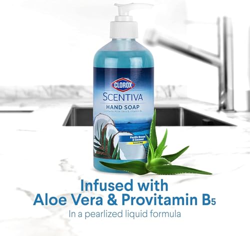 Liquid Hand Soap with Pump - Pacific Breeze & Coconut Scent, 14 Fl Oz, Pack of 2