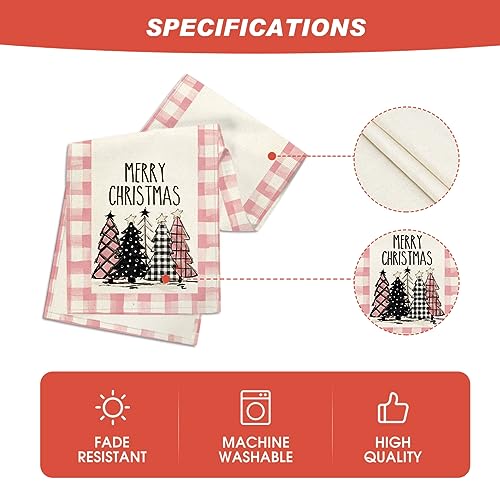 Buffalo Plaid Xmas Table Runner 13x72 Inch Home Party Decor - Pink & Multi Color Variation