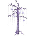 Lighted Halloween Tree with Ghosts and LED Lights, 8ft Spooky Garden Decor