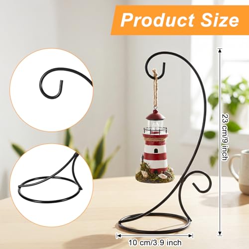 16 Black Iron Ornament Display Stands for Hanging Decorations