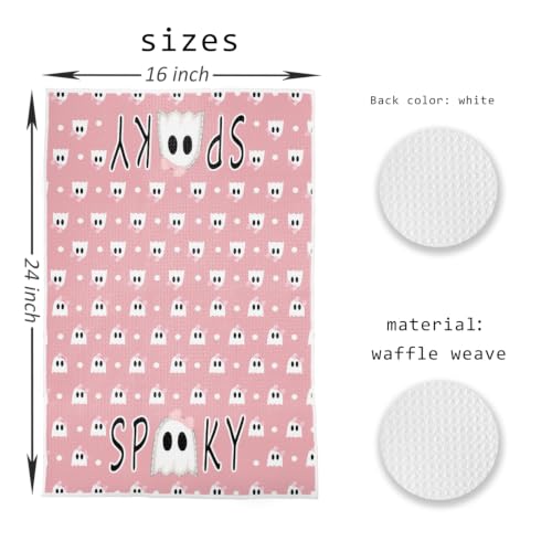 Halloween Ghost Hand Towels - Pink Fall Autumn Decor - Pumpkin-01