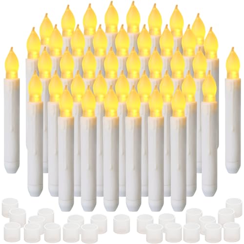 48 Pack Battery Operated Flickering LED Taper Candles Halloween Christmas Home Decor - Variation of THIS listing