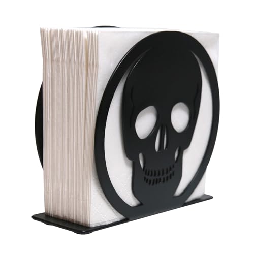 Skeleton Metal Napkin Holder - Small Black Dispenser for Modern Dining & Party