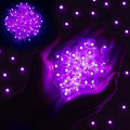 Mini Purple LED Balloon Lights 50pcs Waterproof Party Decoration