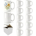 15 oz Ceramic Sublimation Mug - Blank White Coffee Cup for Custom Printing
