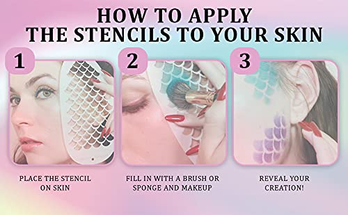 Leopard Spots Face Makeup Stencil for Halloween Cosplay Face Paint - Variation of THIS Listing