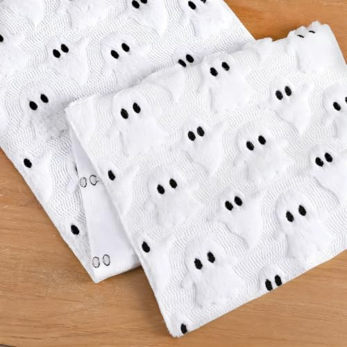 Ghost Halloween Plush Faux Fur Table Runner 90 Inch - Ghost / 13x90 Inch
