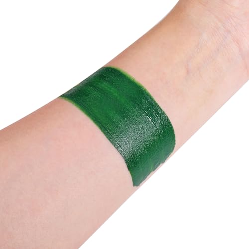 Green Face Paint Kit - Cream Water-Based Body & Stage Makeup for Halloween & Costume Looks