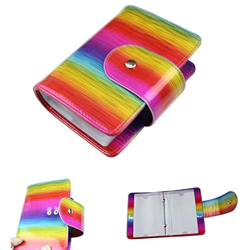 FingerAngel 20Slots Nail Stamping Plate Case Holographic Nail Art Image Holder Rainbow Laser Design Rectangular Nail Art Plate Organize for Large Size 6X12CM (Rainbow)