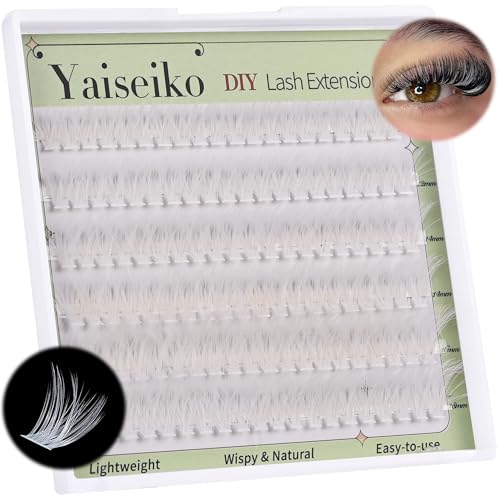 White Lash Clusters 13 50P-White Lash Clusters 10-18MM Wispy Reusable Eyelash Extensions - DIY Cosplay Makeup