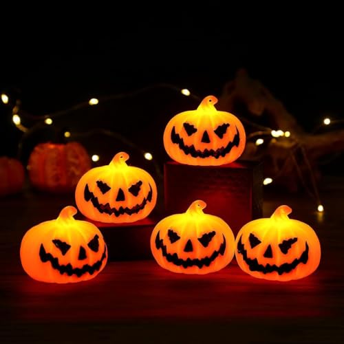 Halloween Flameless Pumpkin Lanterns Set - 3 LED Harvest Decor Lights