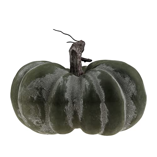 Fake Pumpkin Decorative Centerpiece - Brown 9.5 Inch Autumn Fall Craft