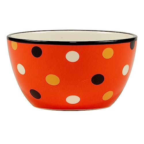 Halloween Ceramic Dessert & Snack Bowls - Set of 4, 5.5-inch Spooky Tableware