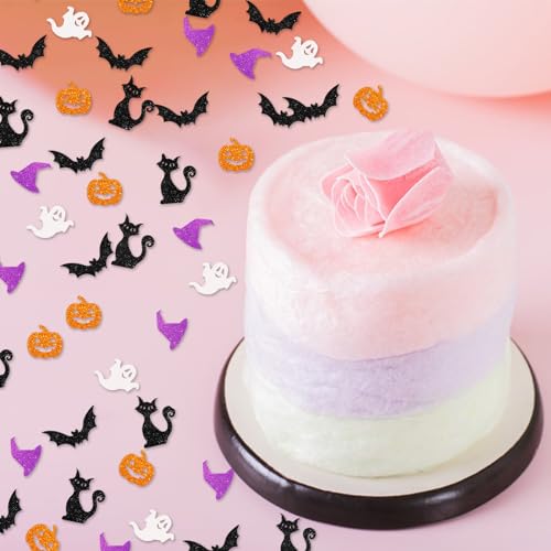 Halloween Confetti 150pcs Spooky Bat Glitter Table Scatter Decorations