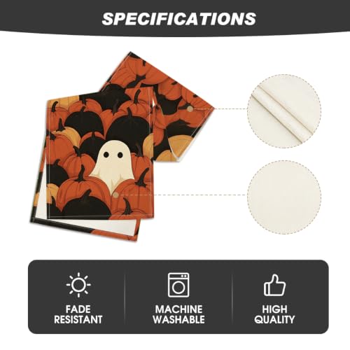 Halloween Table Runner 13x108 Inch Orange Polyester Home Party Decor - Variation of THIS listing