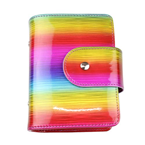 FingerAngel 20Slots Nail Stamping Plate Case Holographic Nail Art Image Holder Rainbow Laser Design Rectangular Nail Art Plate Organize for Large Size 6X12CM (Rainbow)