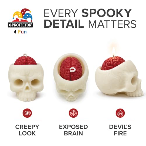 Halloween Skull Candles - 2 PCS Gothic Bleeding Wax Spooky Decor - Variation of THIS listing