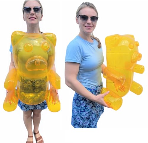 Inflatable Gummy Bears Party Decorations - Yellow, 24 Inches Tall, Candy Land Birthday Theme