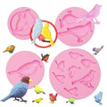 Bird Silicone Molds 4 Pack Z203 - Mini Cardinal Cake Decoration & Fondant Mold