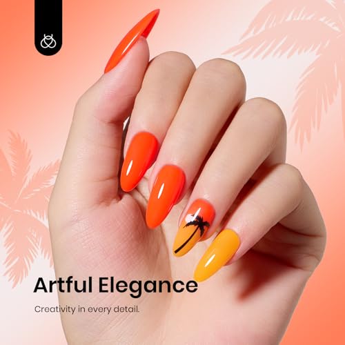 Bright Vibrant Orange Gel Polish - 15ml Nail Color - Creme Orange Variation