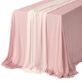 9ft x 10ft Dusty Rose Sheer Chiffon Table Cloth & Runner Set - Blush