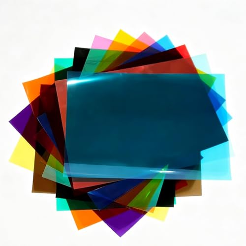 Self-Adhesive Glass Window Film Set - 13 Colors, 8.2 x 11.8 Inches - DIY Decor Bundle