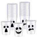 Halloween Ghost Disposable Plastic Cups 16oz - 48 Pack for Parties