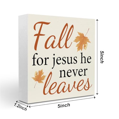 Fall Leaves Wooden Decor Box for Autumn Home & Holiday Gifts