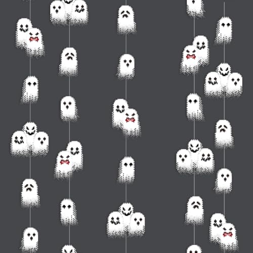 Halloween Ghost Garland Pixel Cute Boo Decorations Ghost Party Banner - Variation of Ghost
