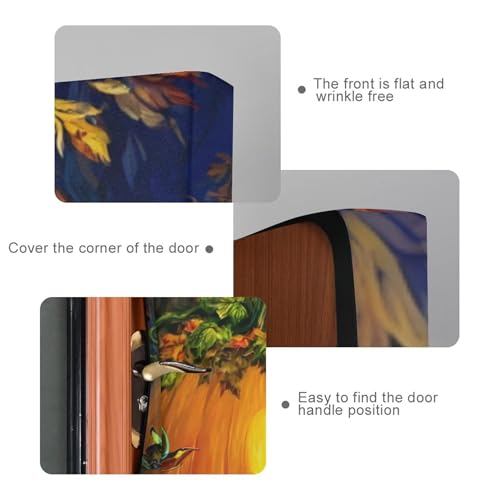 Halloween Door Cover 35x79in Stretch Fabric Porch Decoration - Pack of 1