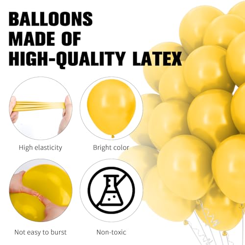 Yellow Halloween Balloons 12 Inch 60PCS Balloon Arch Garland Kit Fall Party Decorations