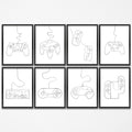 8 Pcs Gaming Wall Art Prints - Boys Room Decor Posters for Game Room & Office