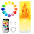 Rechargeable LED Flame Effect Light with Remote Waterproof White - Swingers