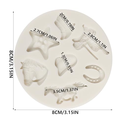 Cowboy Boot & Horseshoe Silicone Mold Set - Cake Decorating & Crafts - Variation of Style A