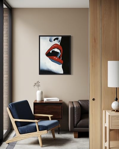 Vampire Halloween Scary Wall Art Poster - Unframed 24x18 Inches - Spooky Gothic Decor