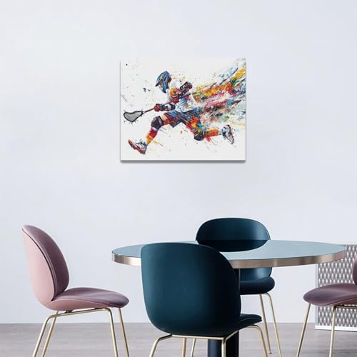 Lacrosse Wall Art Canvas Print - Street Graffiti Sport Decor 20x16 Inches - Variation of THIS listing
