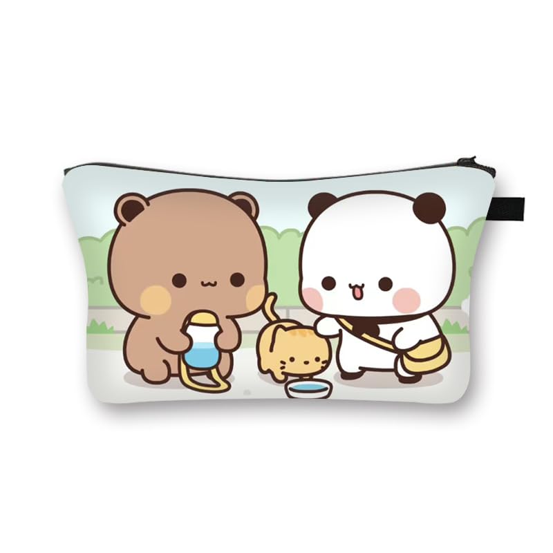 Yiakikio Cosmetic Bag Makeup bags for women,Small makeup pouch Travel bags for toiletries waterproof Bubu Dudu bears Pattern (34)