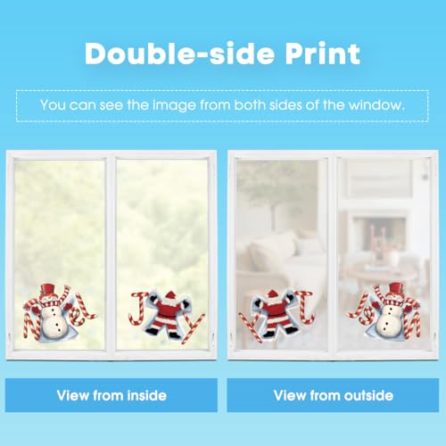 Winter Christmas Window Cling Stickers - 57 PCS Holiday Decor for Glass & Mirrors