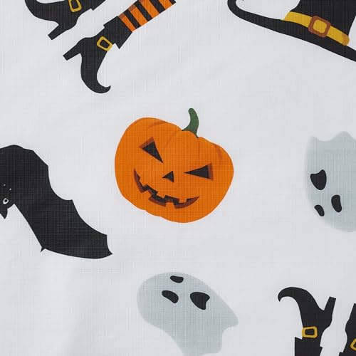 Halloween Vinyl Flannel Backed Tablecloth - Witch Design 52x70 Inches