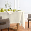 Rectangular Linen Tablecloth - Ivory Sonoma 70 x 90 in, 100% Pure European Flax
