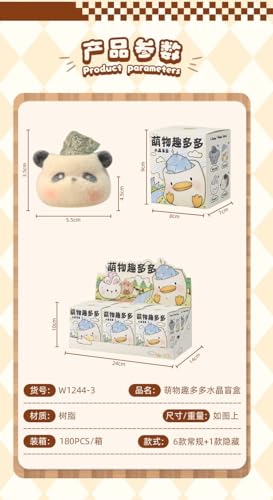 Crystal Friends Surprise Box Figures Set - Animal Cup with Crystals, Diffuser, Random Design, Whole Collection (6 Boxes)