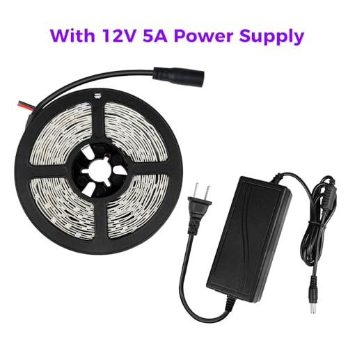 UV Black Light LED Strip 60W 16.4FT Non-Waterproof for Party & Night Fishing