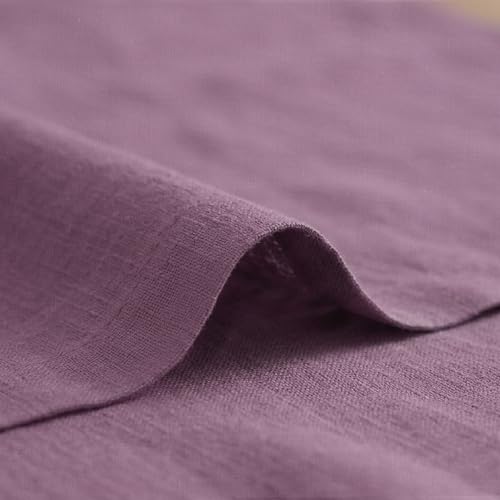 Pure Linen Table Runner Mulberry 14x72 Inch Fete - Handcrafted, Machine Washable